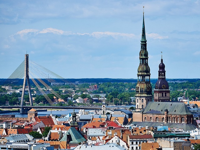 Łotwa - Ryga widok na centrum miasta